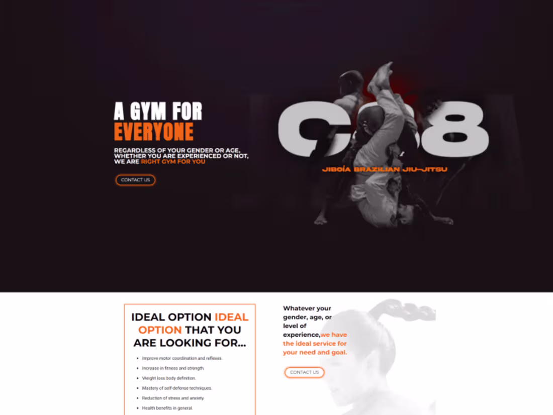 Cover image for MMA gym website