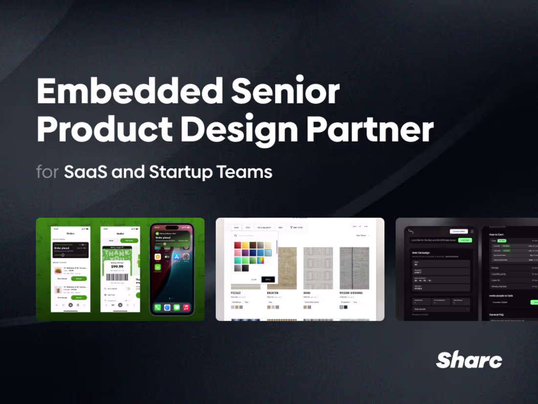Cover image for Embedded Senior Product Design Partner for SaaS & Startup Teams