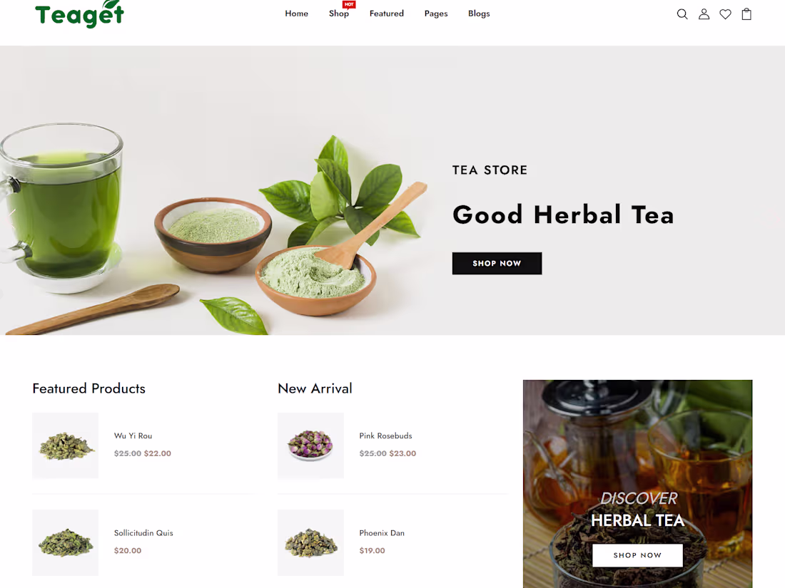 Cover image for Shopify Tea Store