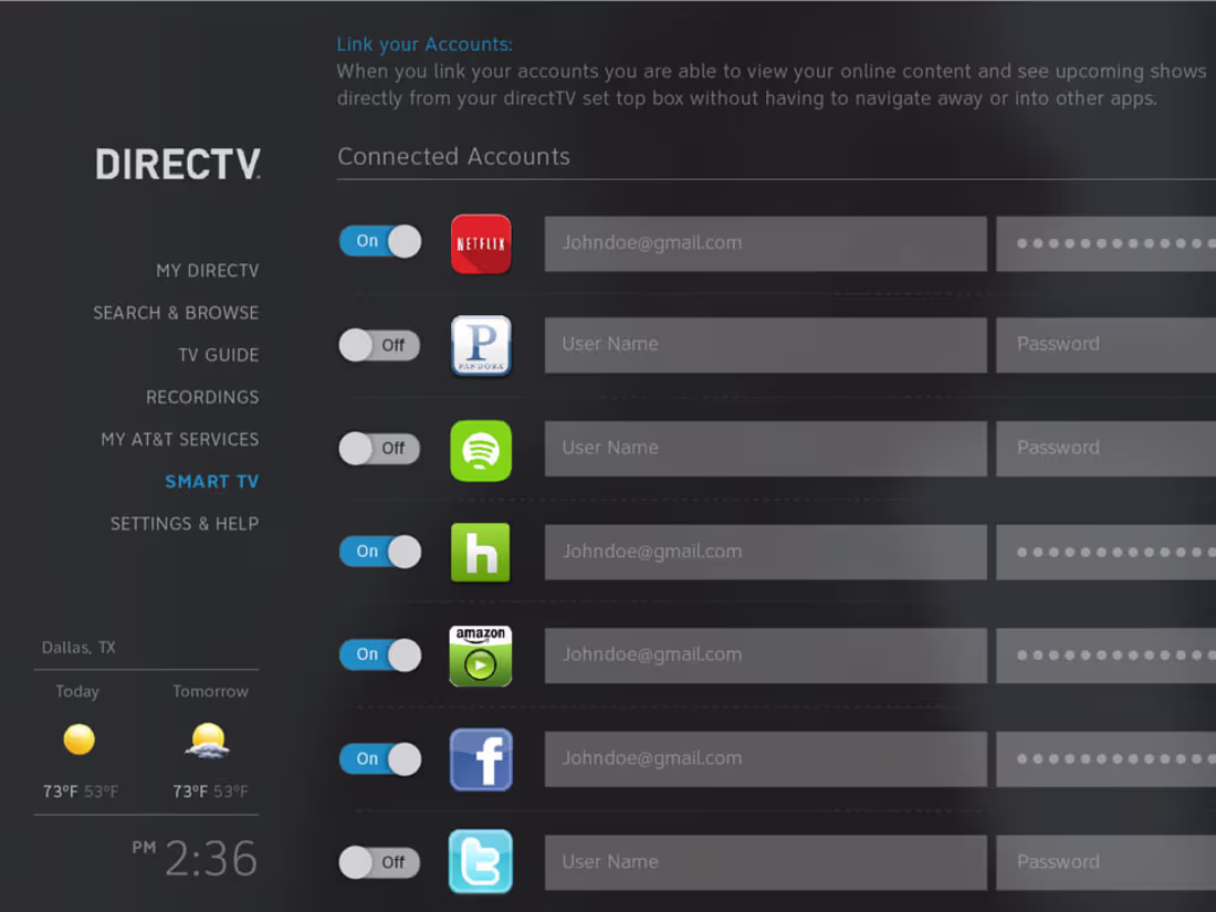 Cover image for UI Design for DirectTV