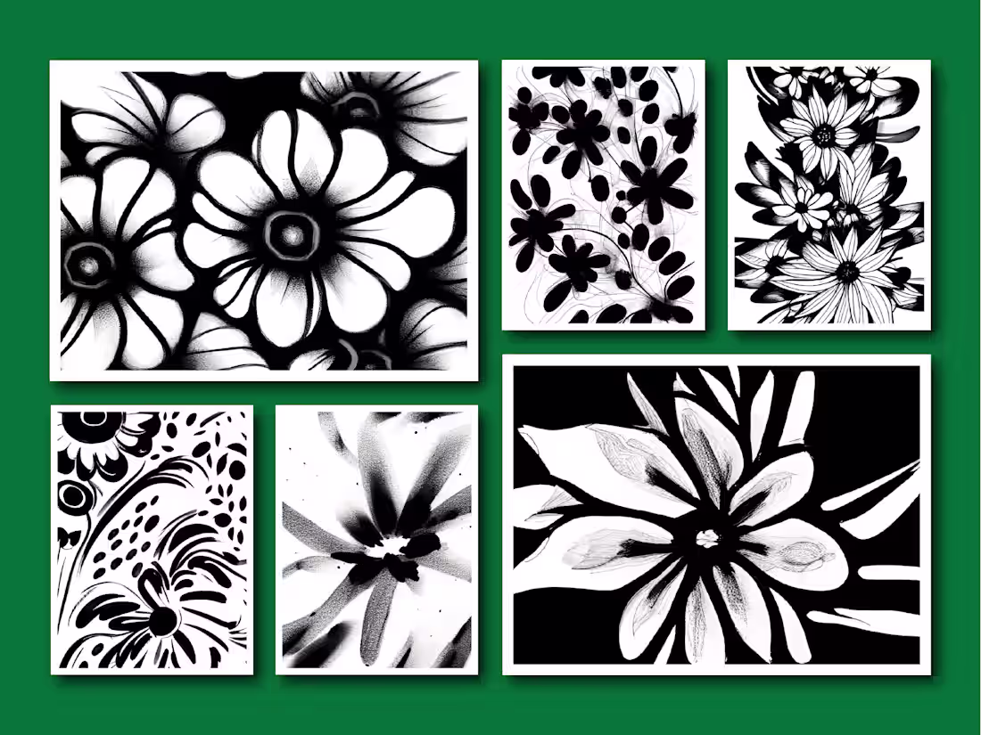 Cover image for black flowers