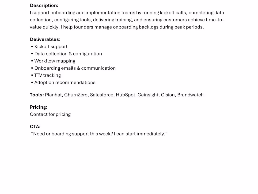 Cover image for Implementation & Onboarding Support