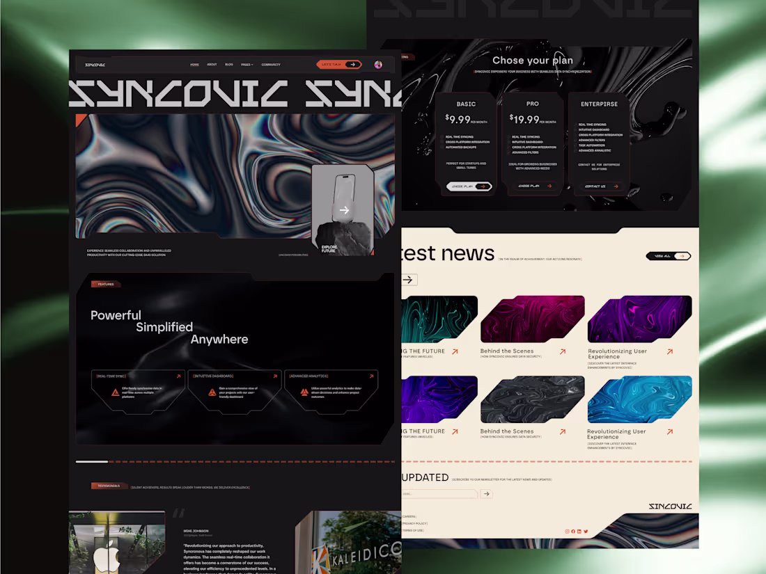Cover image for Syncovic WebFlow Template
