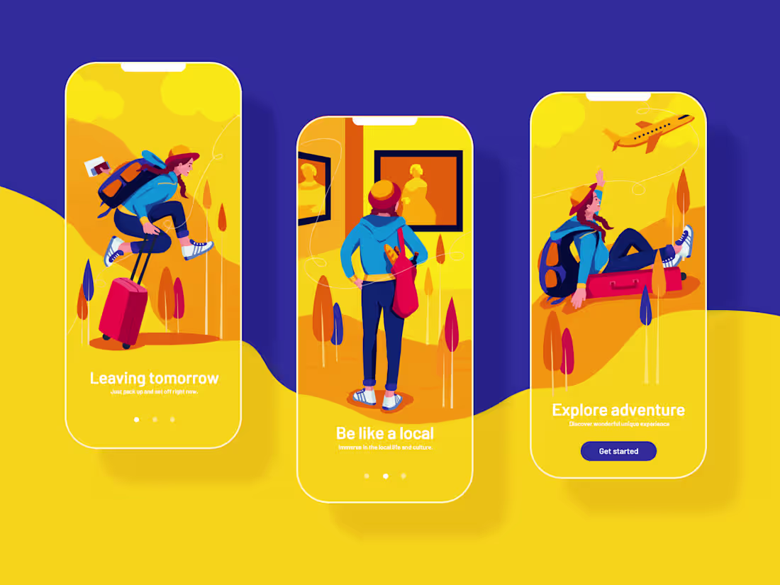 Cover image for Onboarding screen for travelling