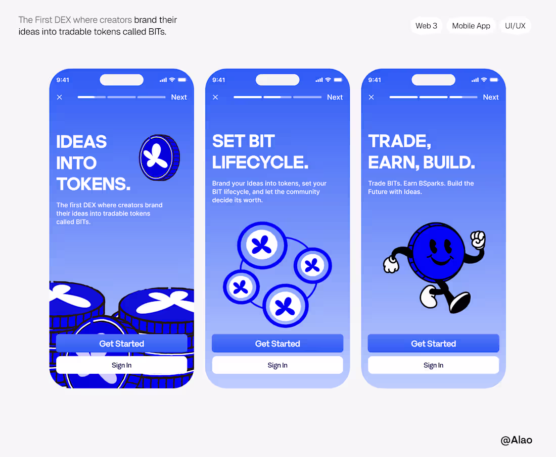 Cover image for Onboarding screens for brandex