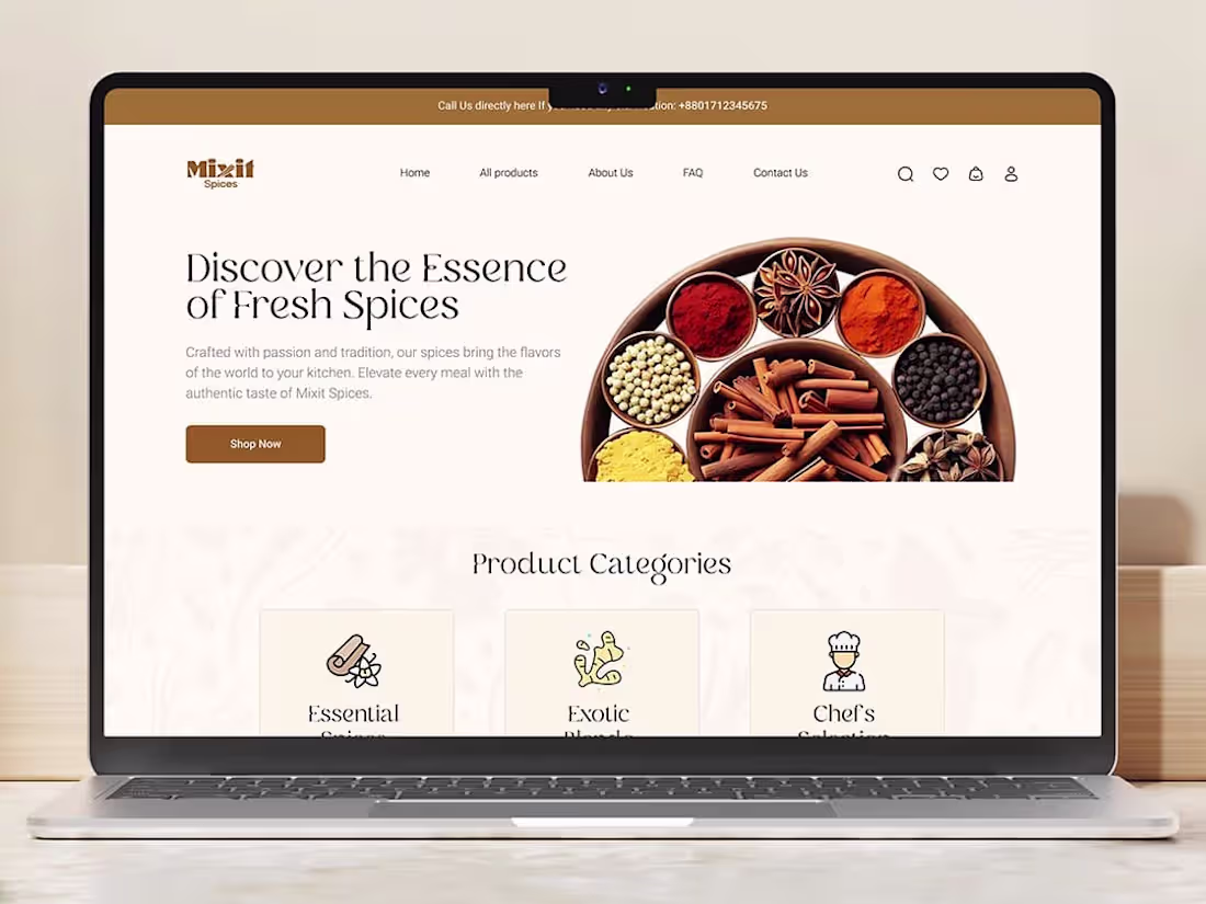 Cover image for E-commerce Website Development for Mixit Spices