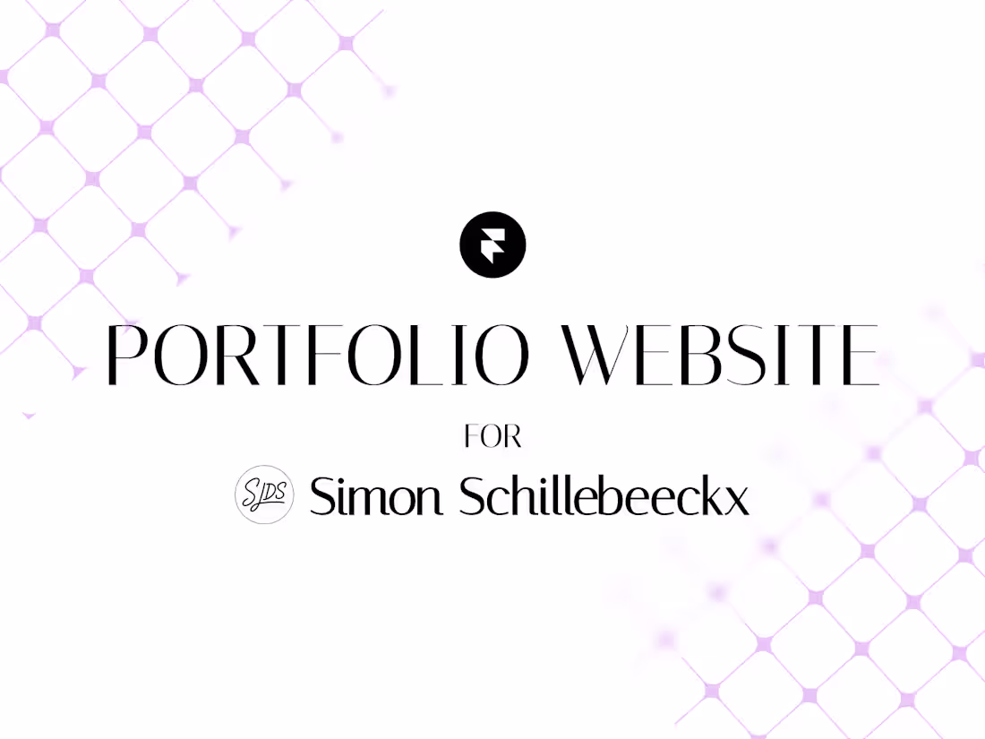 Cover image for Portfolio Website for Simon in Framer