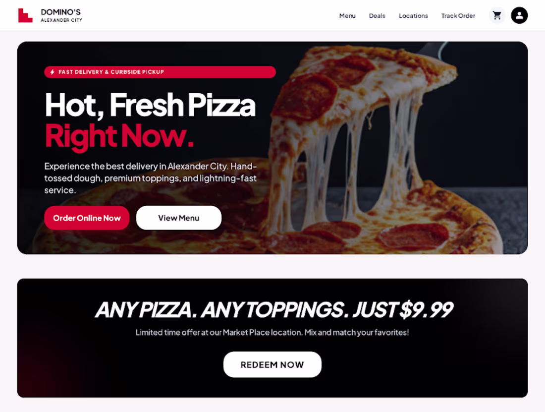 Cover image for Innovative Website Design for Trendy Pizza Restaurant