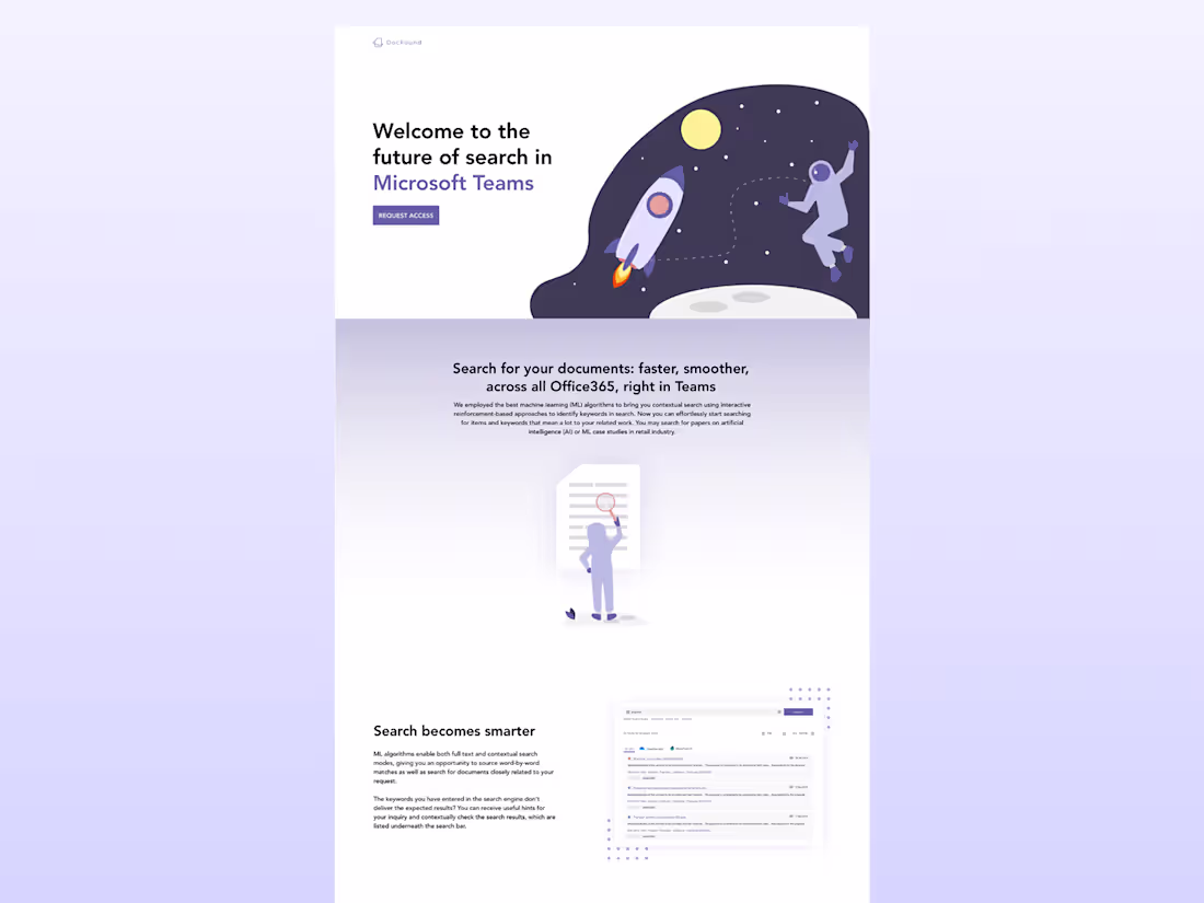 Cover image for Space-themed chatbot landing page design