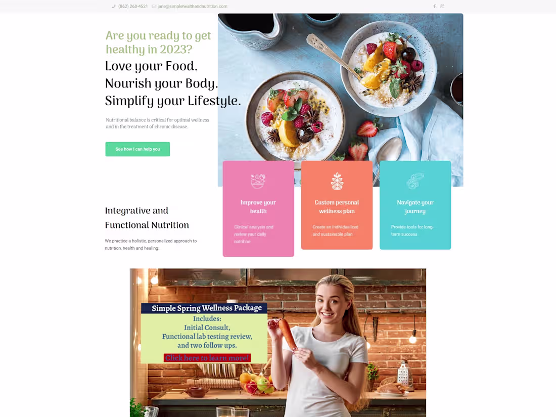 Cover image for Simple Health and Nutrition