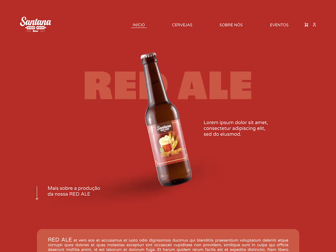 Cover image for Santana Beer - webdesign 