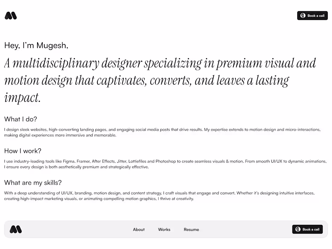 Cover image for Minimal Portfolio Website – A Clean, Impactful Digital Presence