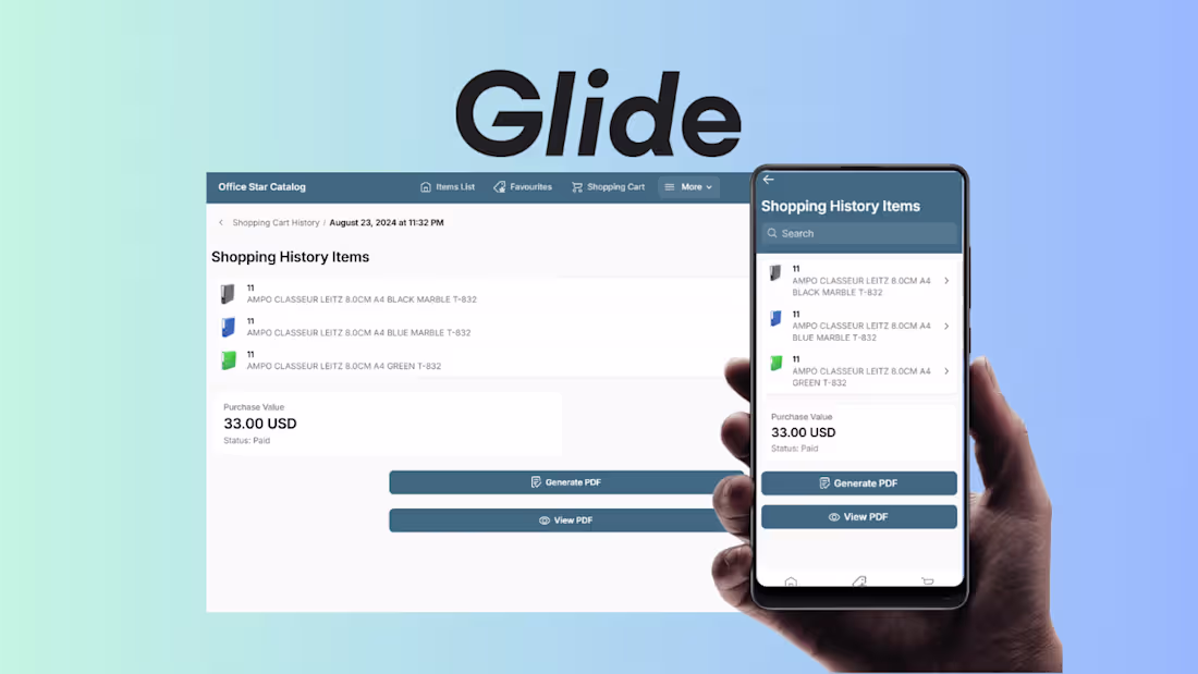 Cover image for Glide Shopping App