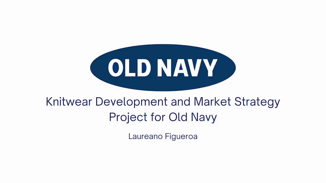 Cover image for Knitwear Development & Market Strategy for Old Navy
