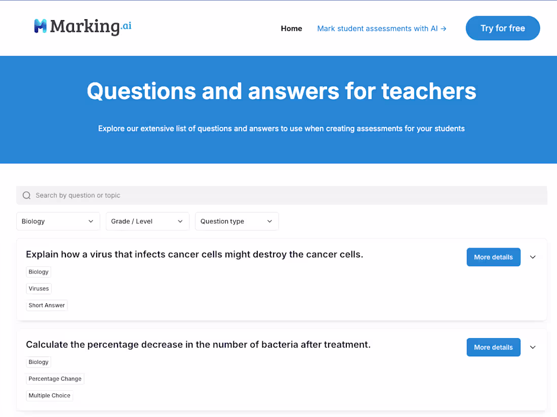 Cover image for App using programmatic SEO to acquire users for AI EdTech app