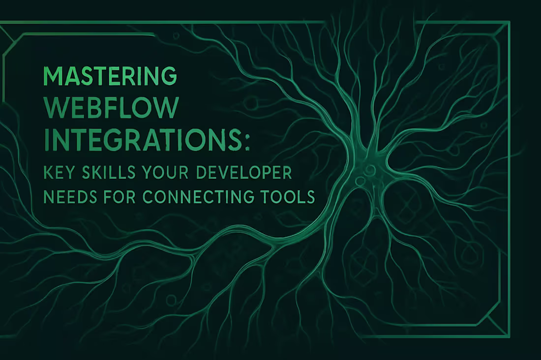 Cover image for Mastering Webflow Integrations: Key Skills Your Developer Needs for Connecting Tools