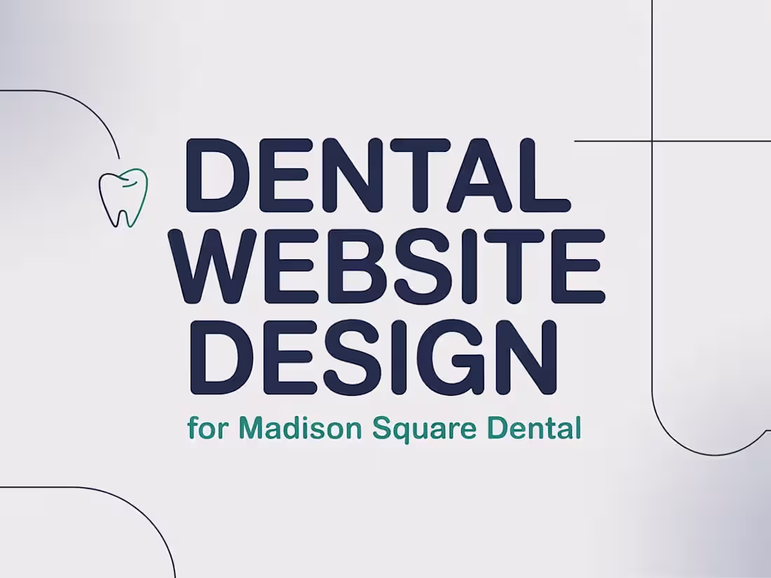Cover image for Dental website design for Madison Dental Square Tx.