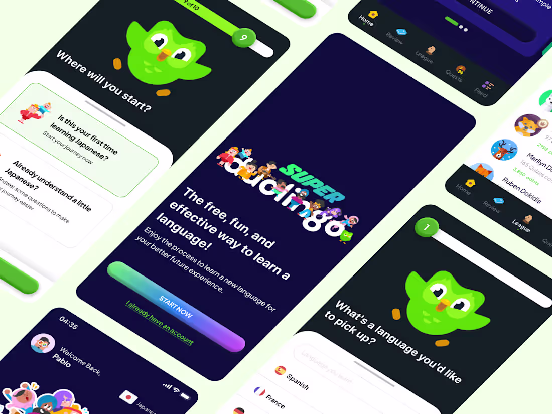 Cover image for Duolinggo Learning App - Redesign