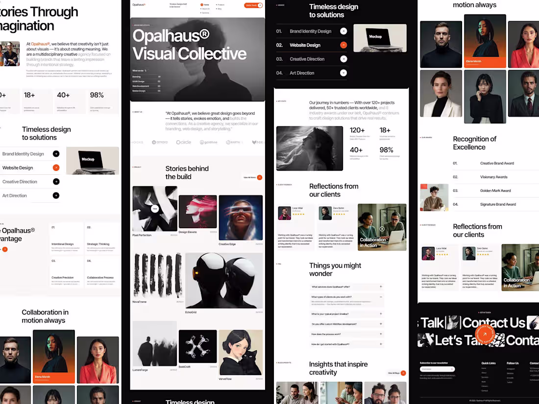 Cover image for Creative agency website design.
Design in