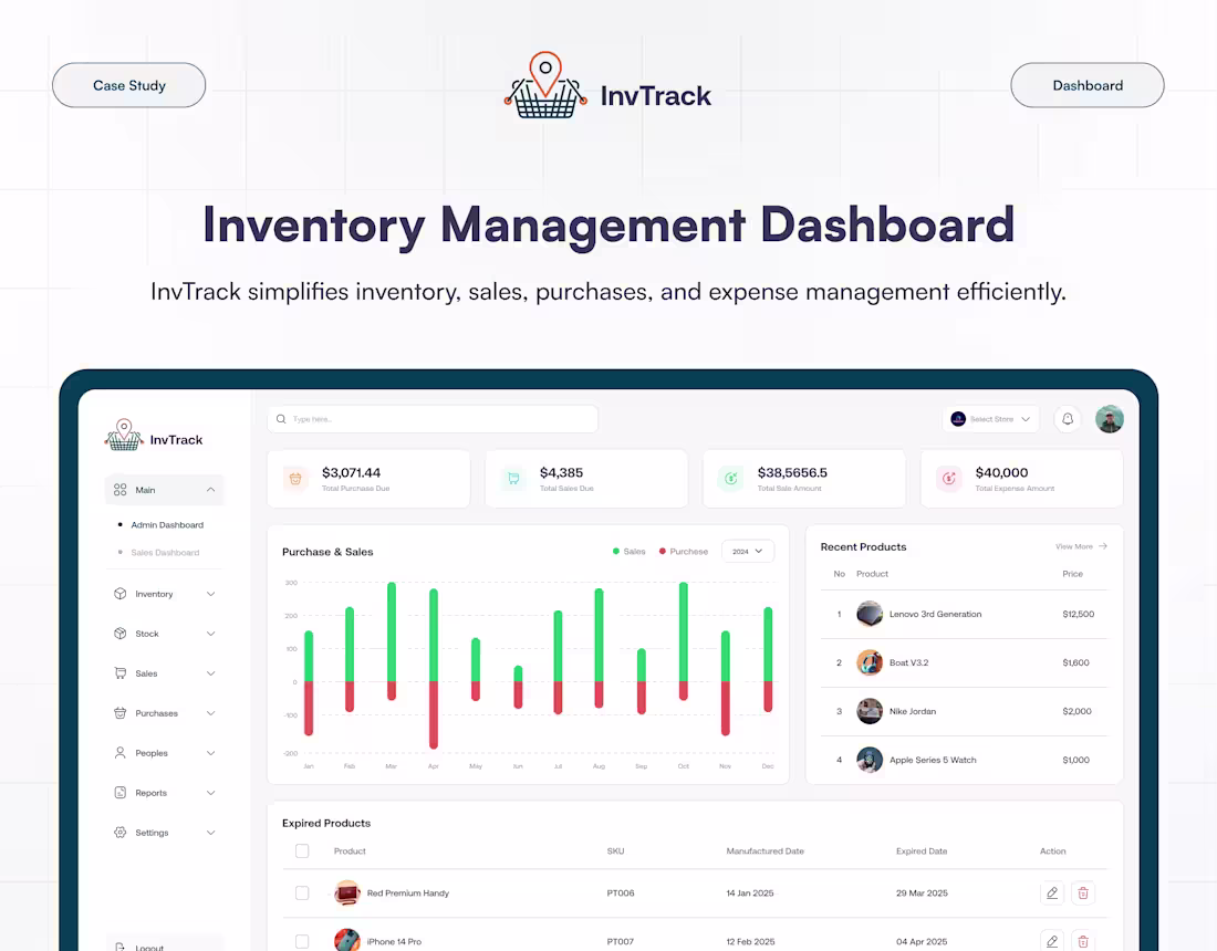 Cover image for InvTrack - Inventory Management System