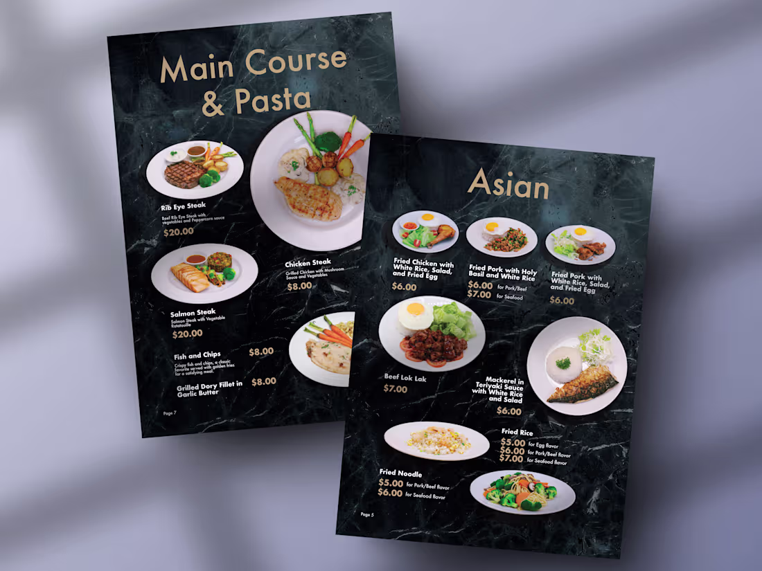 Cover image for Genius Resort Menu Design