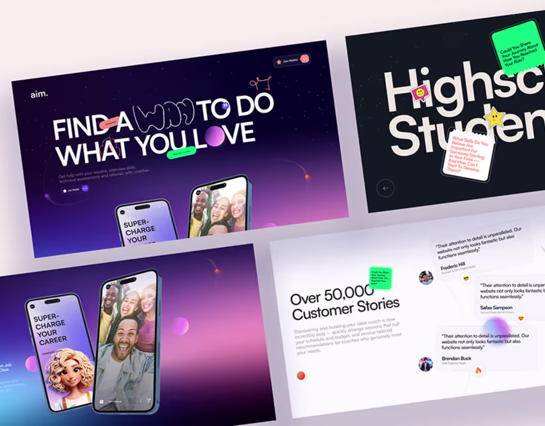 Cover image for Aim - Landing page design