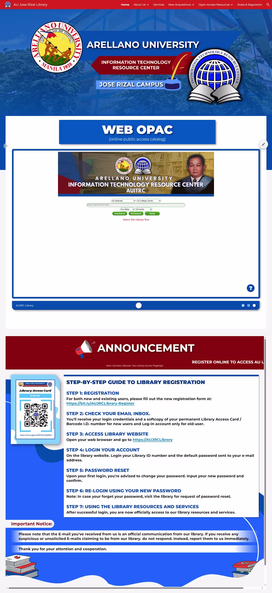 Cover image for Library Website Portal