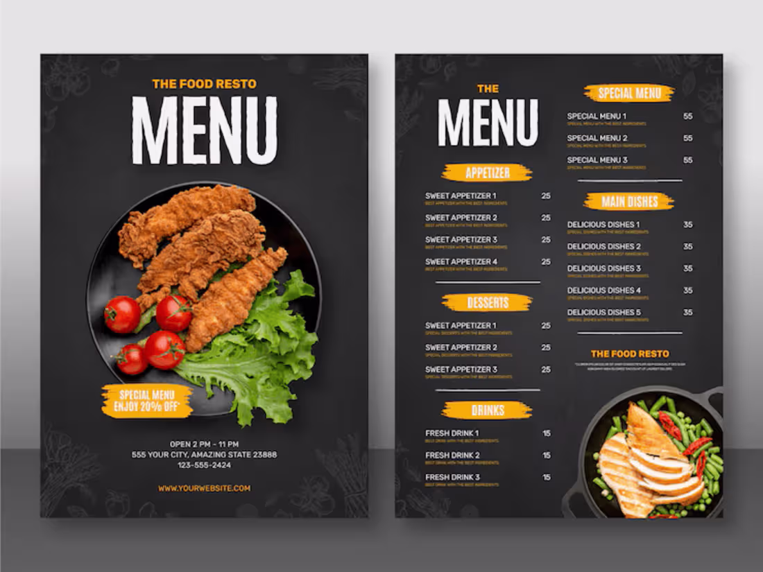 Cover image for Menu Card & Flyer Design