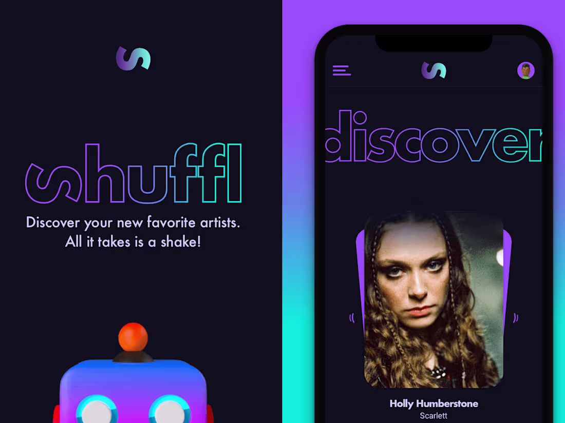 Cover image for Shuffl | Discover new music with a shake (Spotify app)