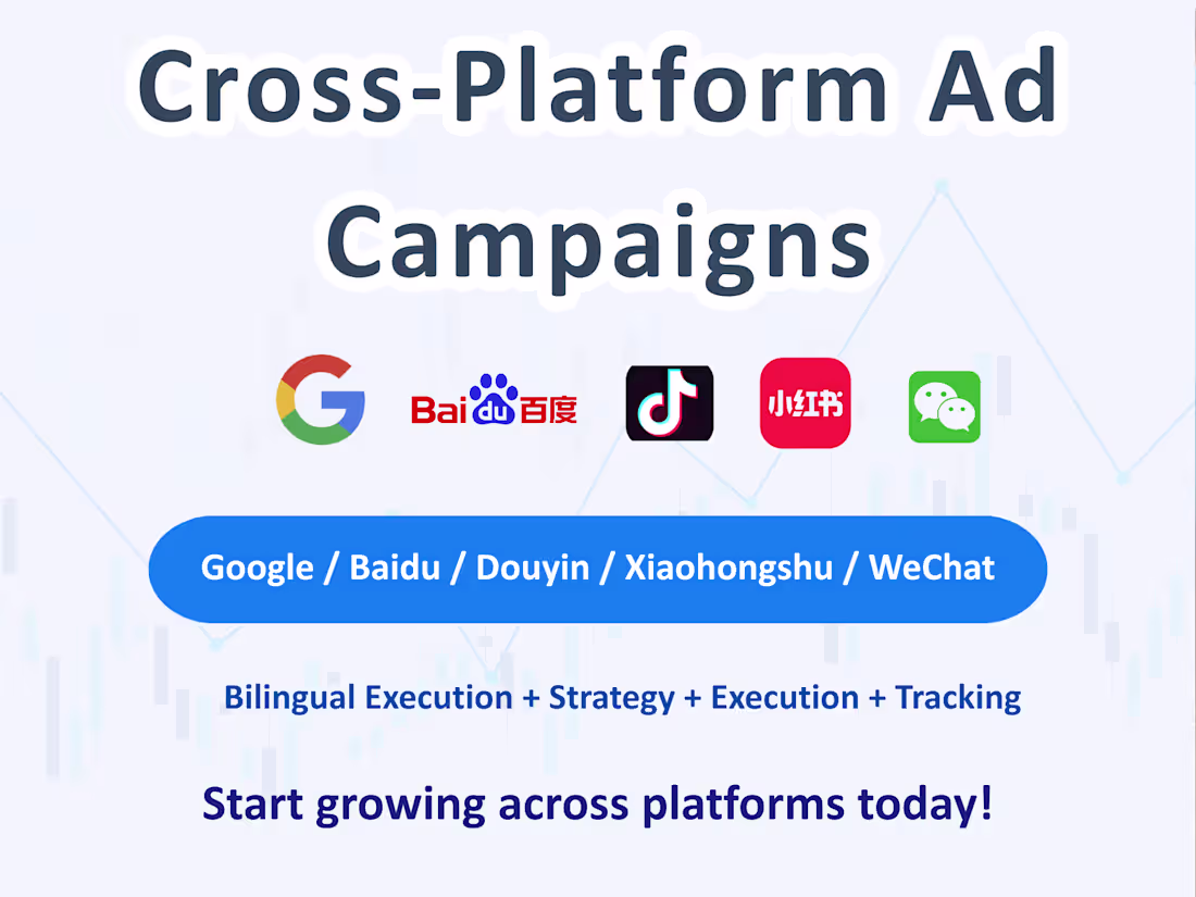Cover image for Cross-Platform Ads: Google, Baidu, Douyin & Xiaohongshu