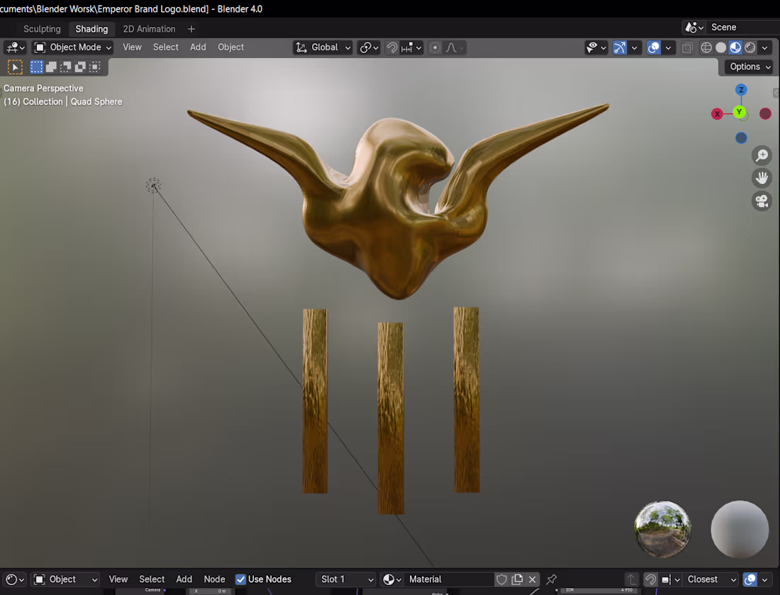 Cover image for Emperor Brand Logo 3D modeling