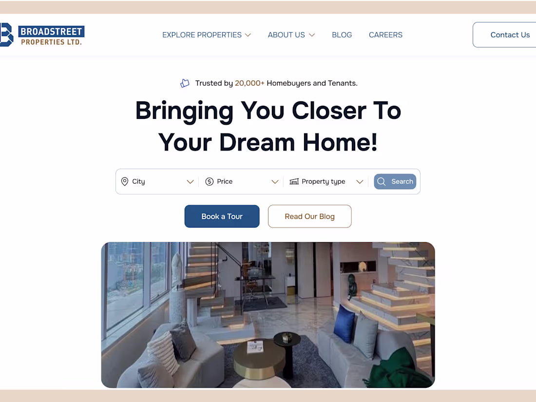 Cover image for Broadstreet Landing Page | Framer Design & Development