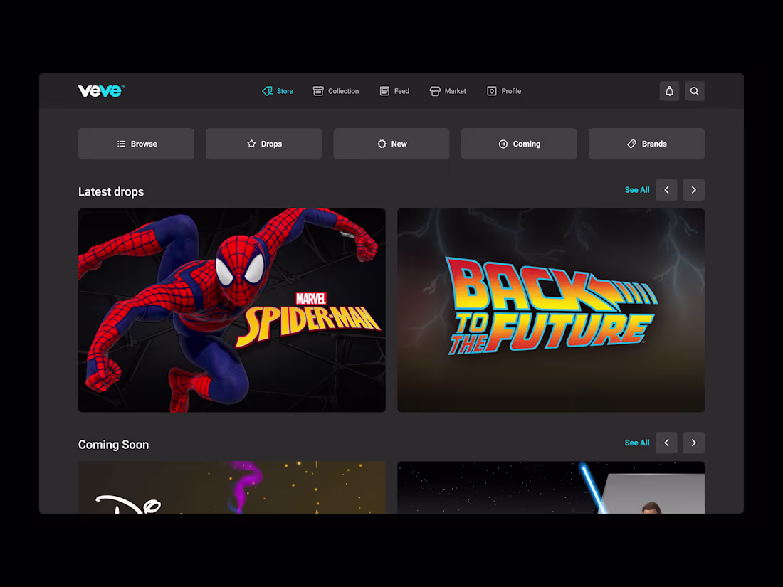 Cover image for Veve Premium digital collectibles platform