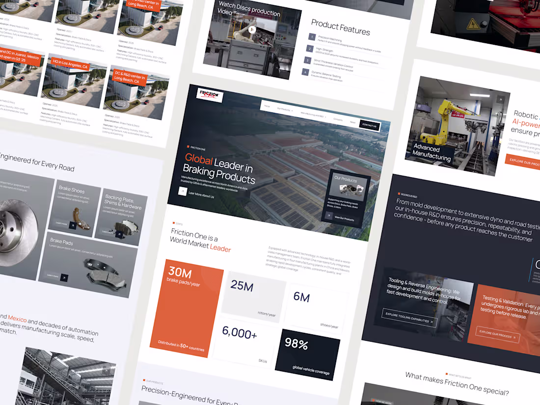 Cover image for Manufacturing Website Redesign with Webflow CMS