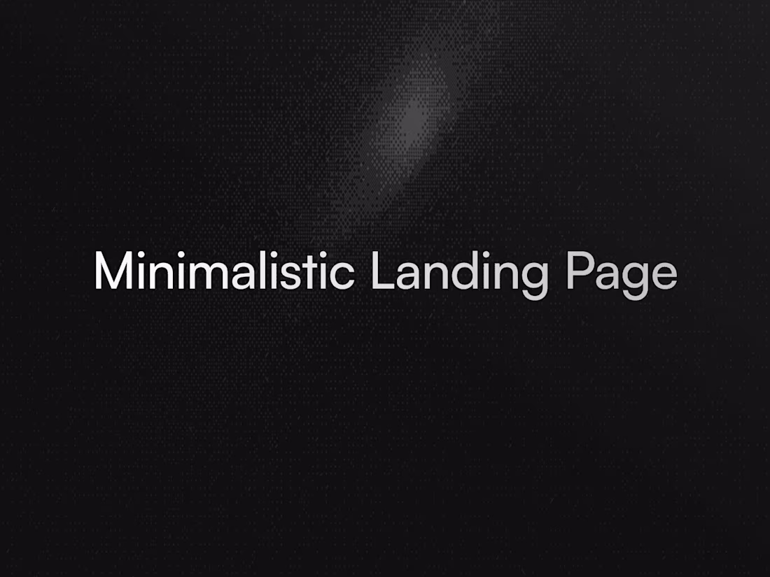 Cover image for Minimalist Landing Page Design & No-Code Development
