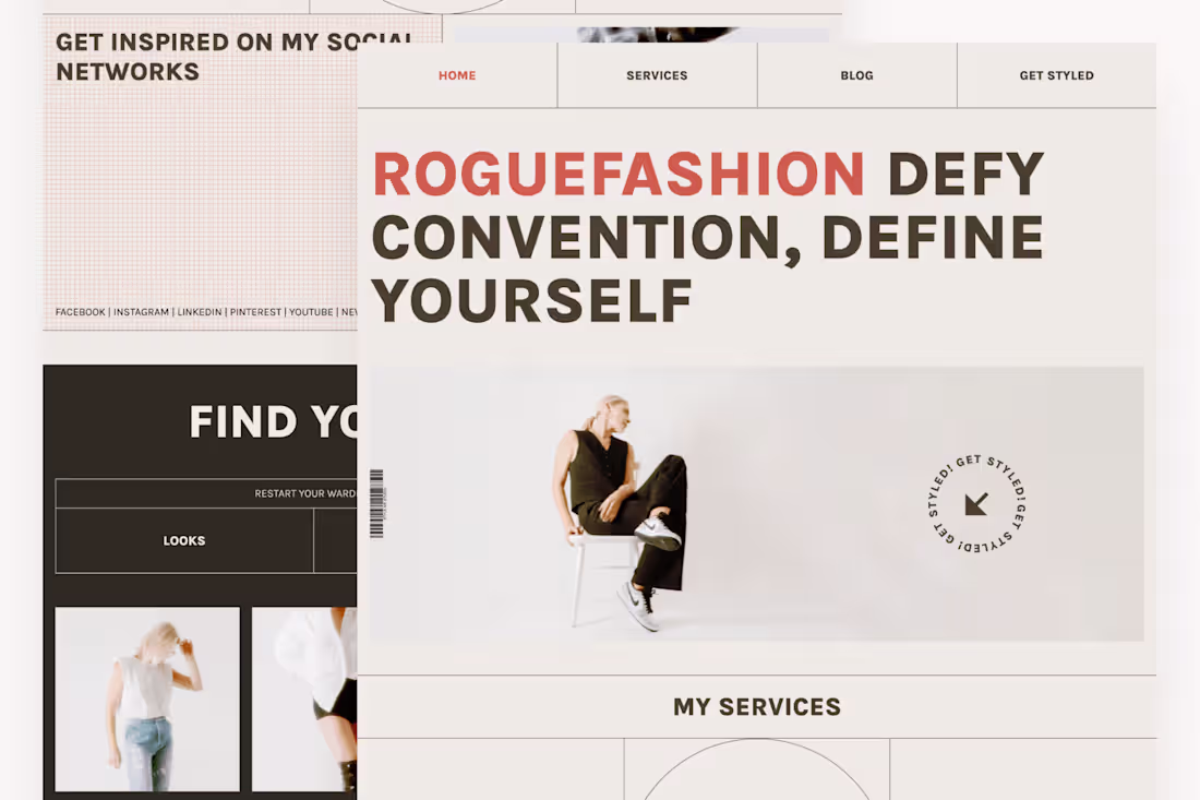 Cover image for ROGUEFASHION - Stylist blog and newsletter website design