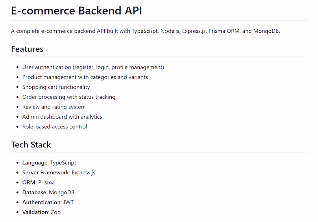 Cover image for E-commerce Backend
A scalable e-commerce backend