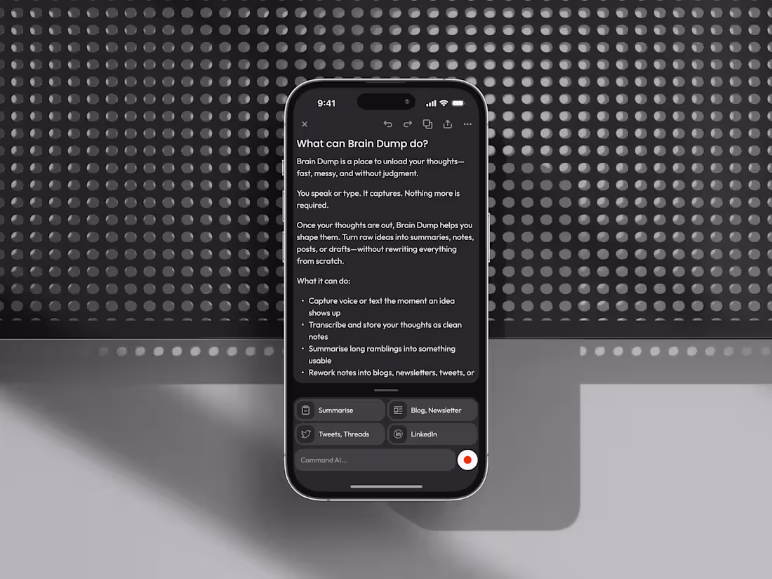 Cover image for Voice-First Note Taking: A 0→1 Case Study
