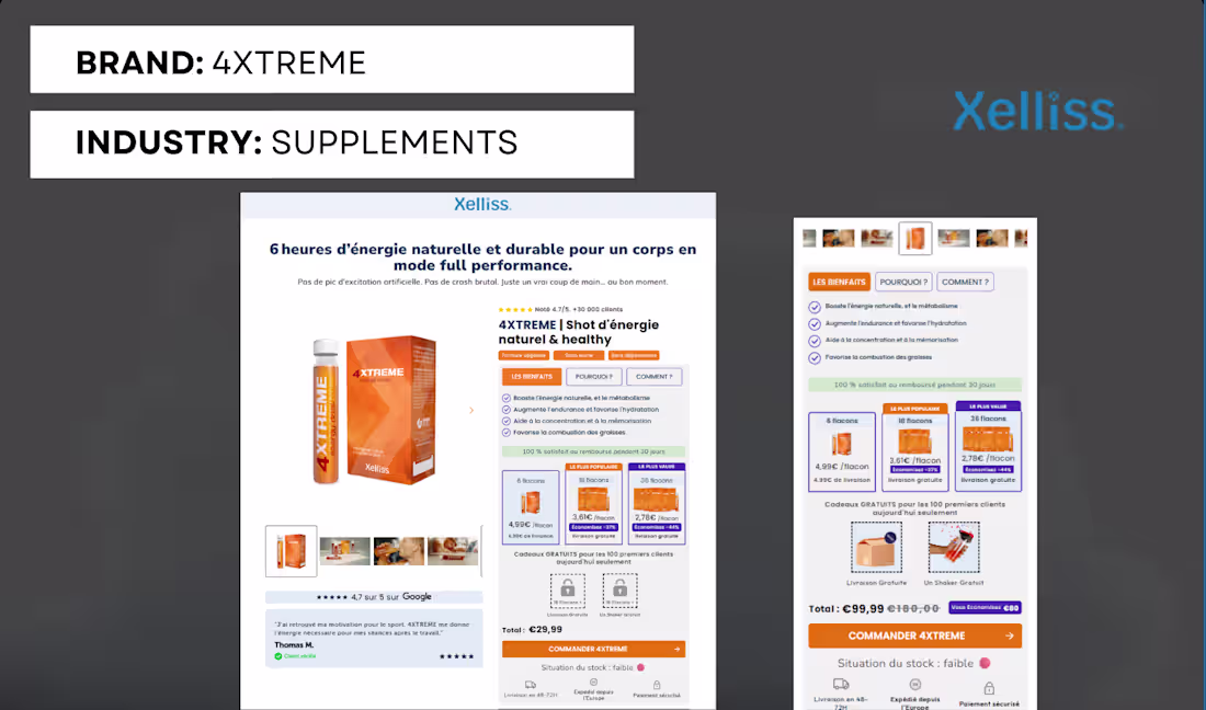 Cover image for Conversion-Optimized Product Page for Xelliss – Replo on Shopify