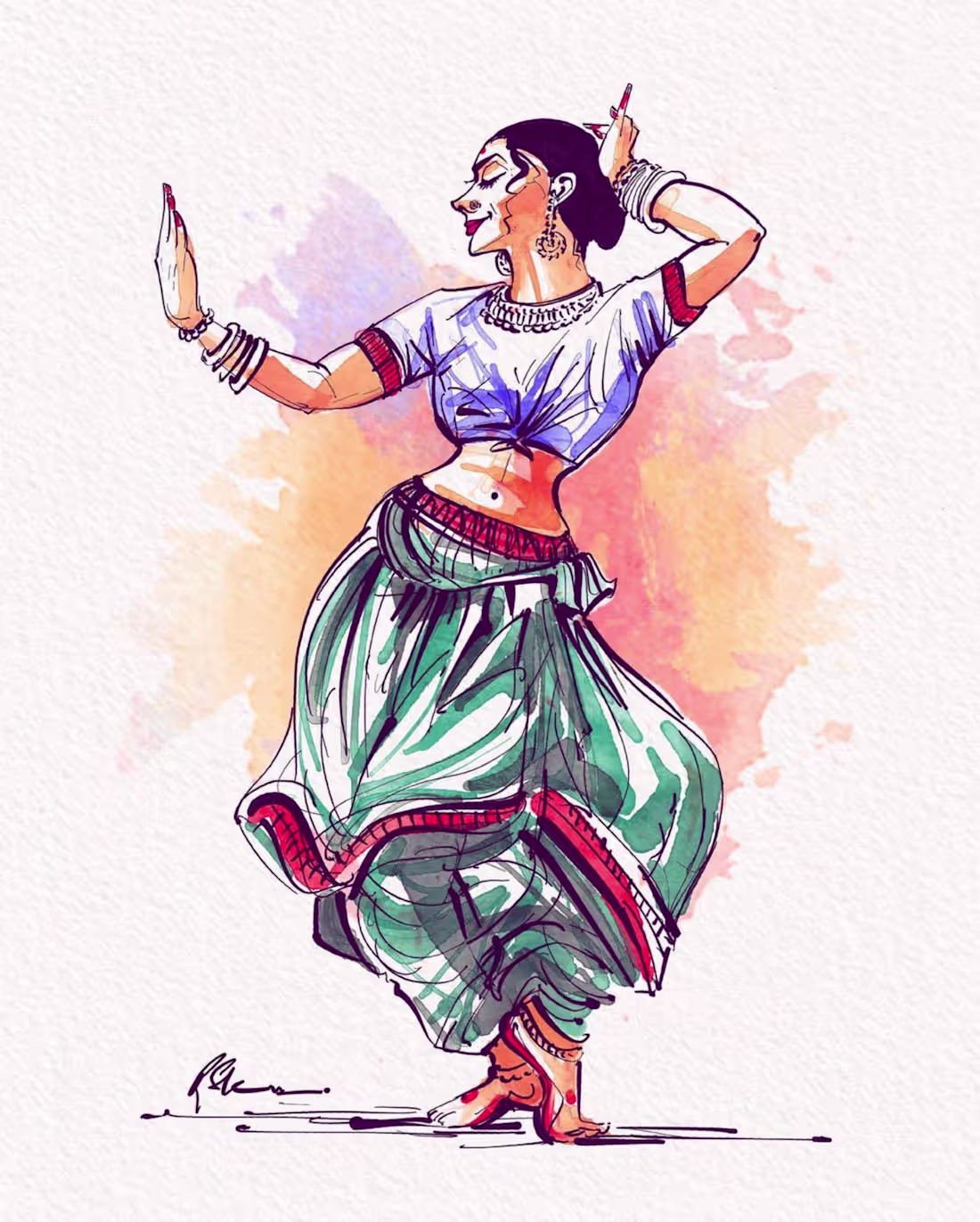 Cover image for Indian classical dancer 