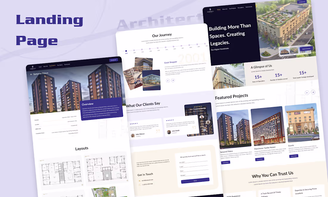Cover image for Modern Landing Page Design for Property Buyers