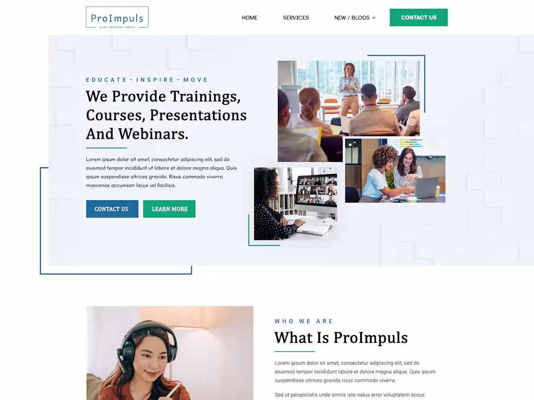 Cover image for Educational Training Website