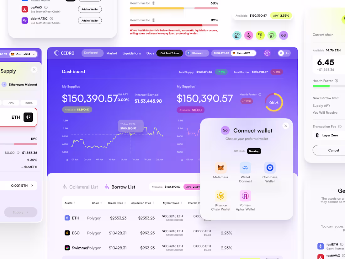 Cover image for Crypto Lending Web3 App UX/UI