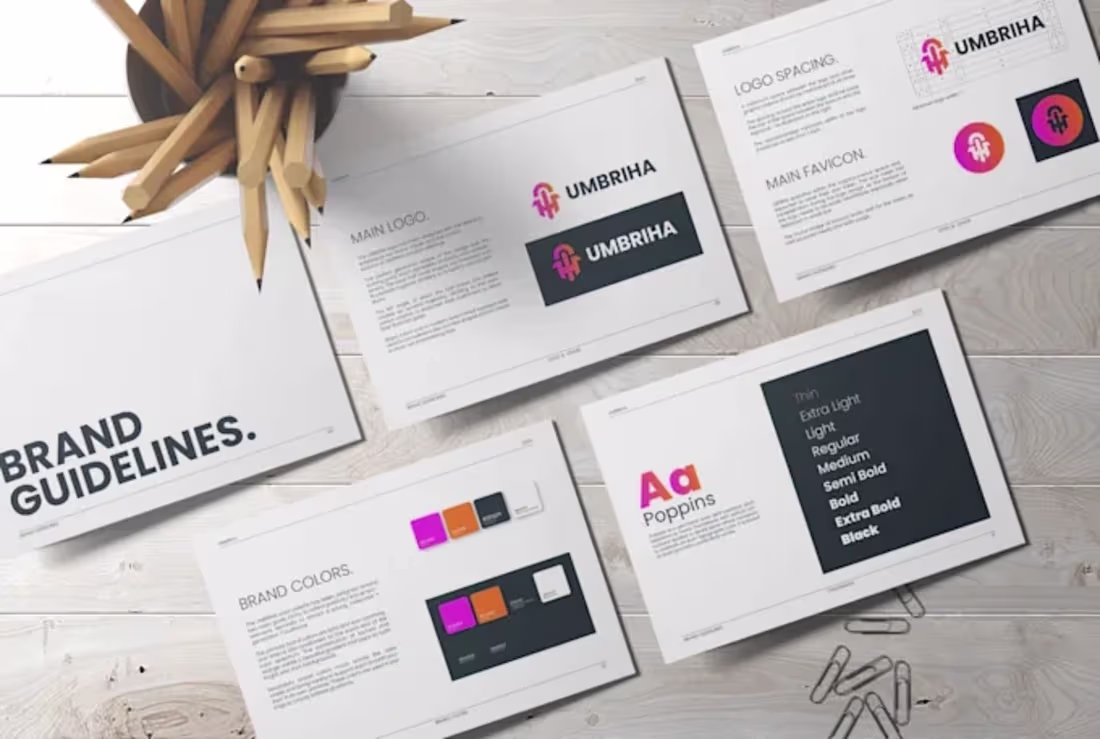 Cover image for I created a complete brand book for Umbriha, starting with i...