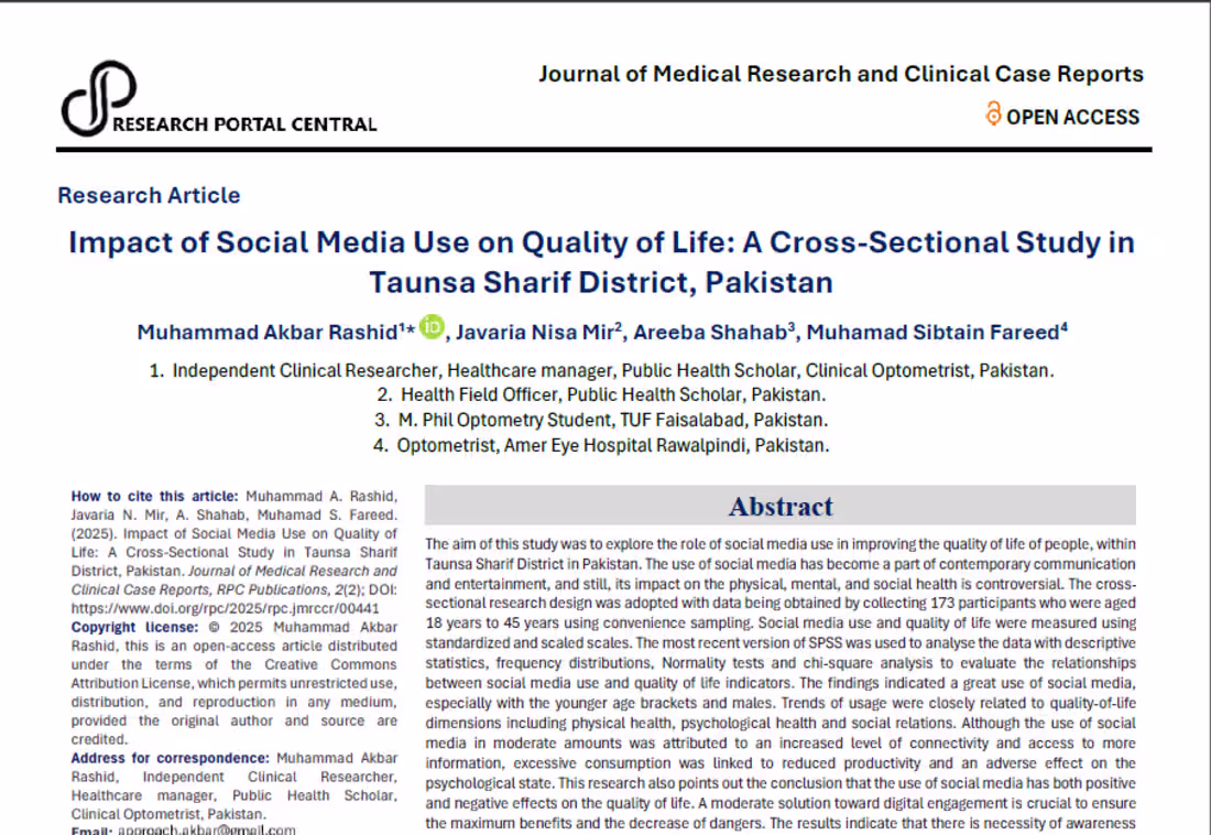 Cover image for Published Research Article