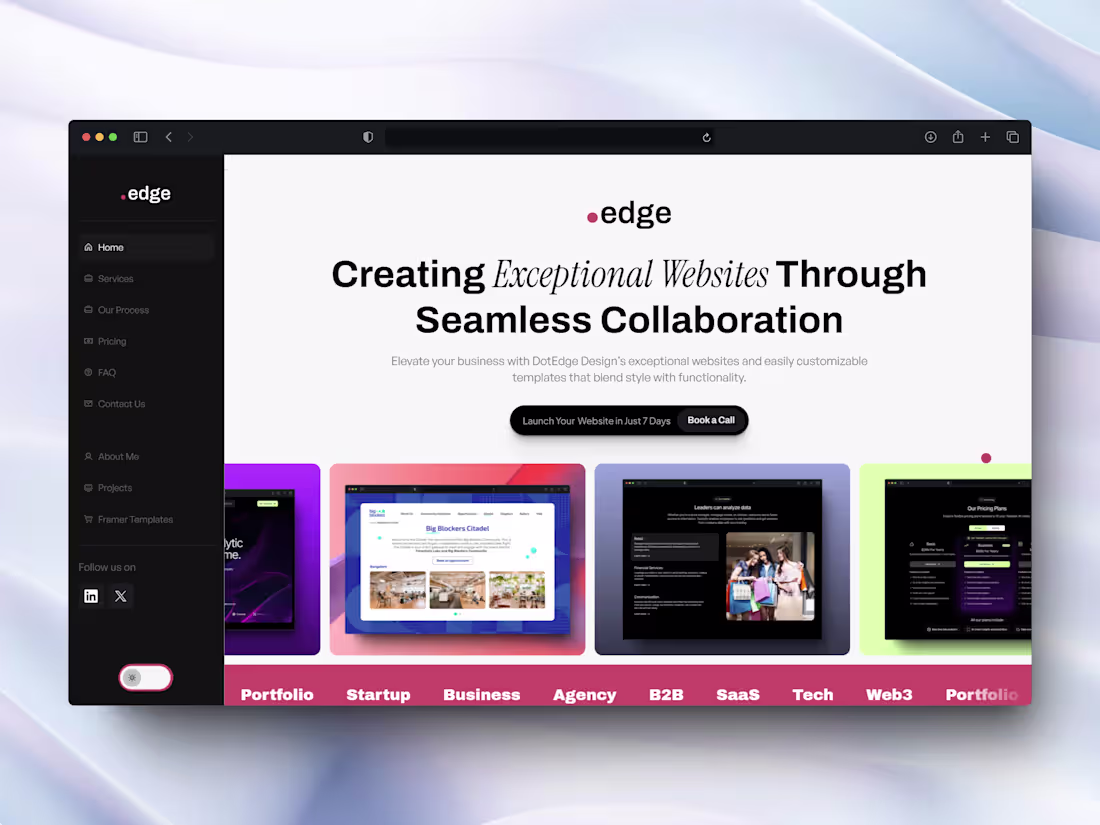 Cover image for DotEdge Design - Portfolio Website