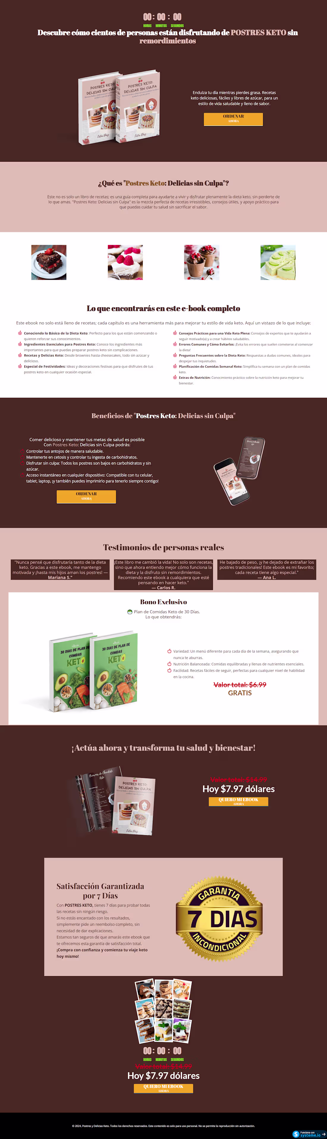 Cover image for Landing Page/ Postres Keto