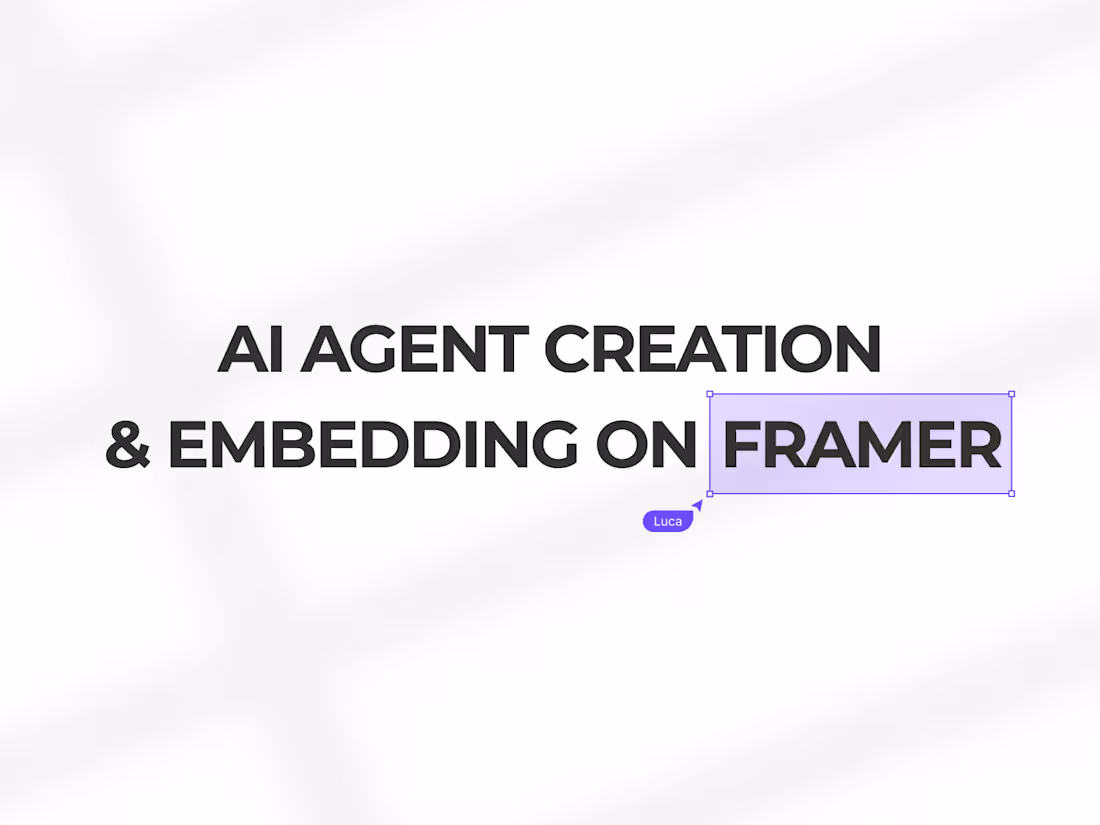 Cover image for AI chatbot training & Framer integration