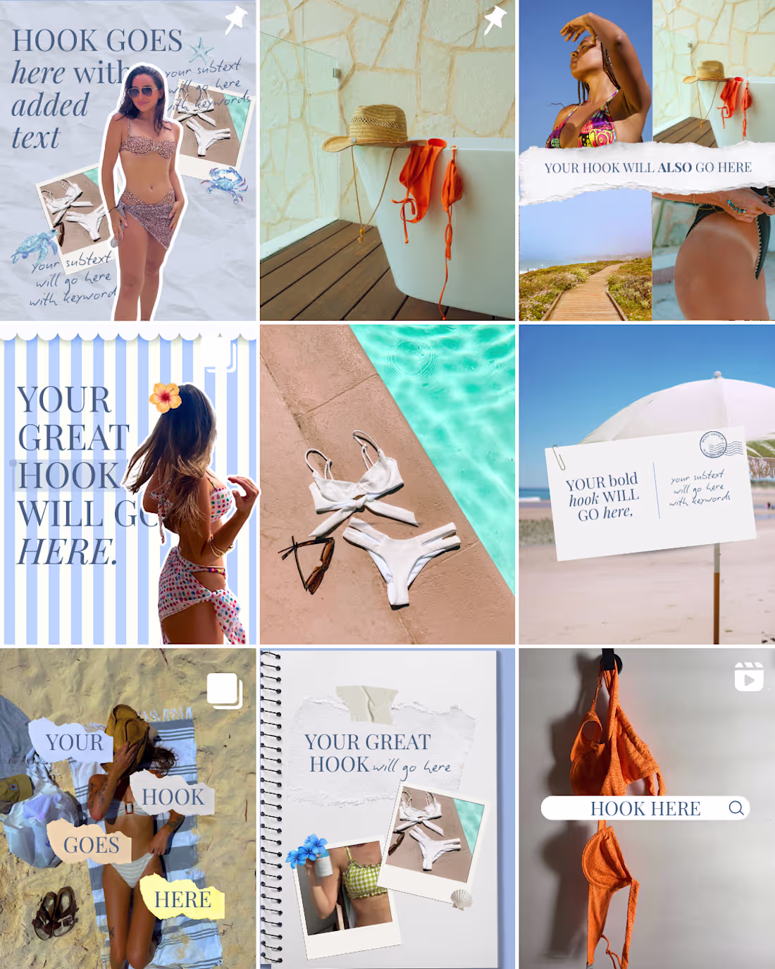 Cover image for This swimwear grid feed is