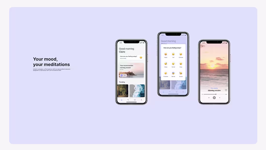 Cover image for Meditation App :: Behance